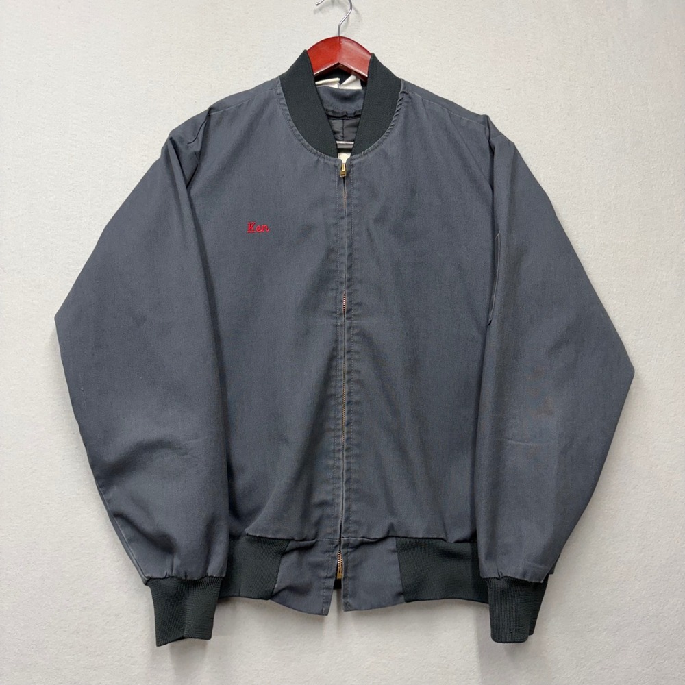 Unitog Bomber Jacket Mens Medium Blue 76644 Vintage 90s Workwear Quilted USA